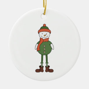 Coola Snögubbe Julgransprydnad Keramik