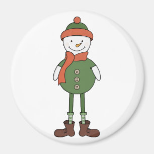 Coola Snögubbe Magnet