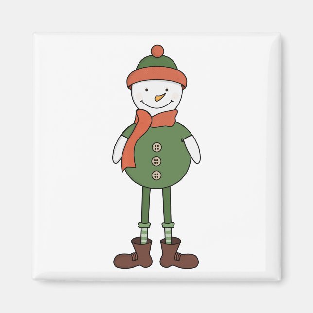 Coola Snögubbe Magnet (Framsidan)