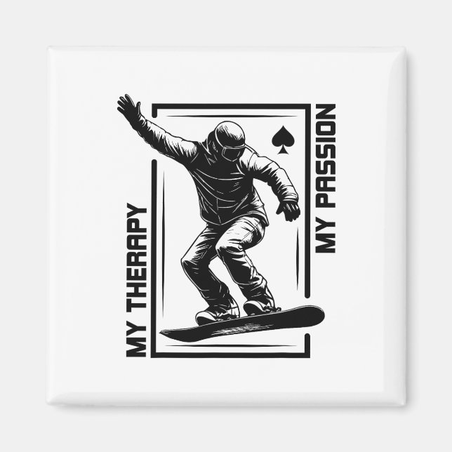 Coola Snowboard Extreme Snowboarding Pro Snowboard Magnet (Framsidan)