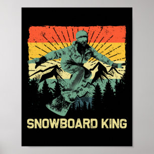 Coola Snowboard För manar Pappa Snowboarding Skiin Poster