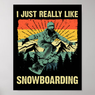 Coola Snowboard För manar Women Snowboarding Skiin Poster