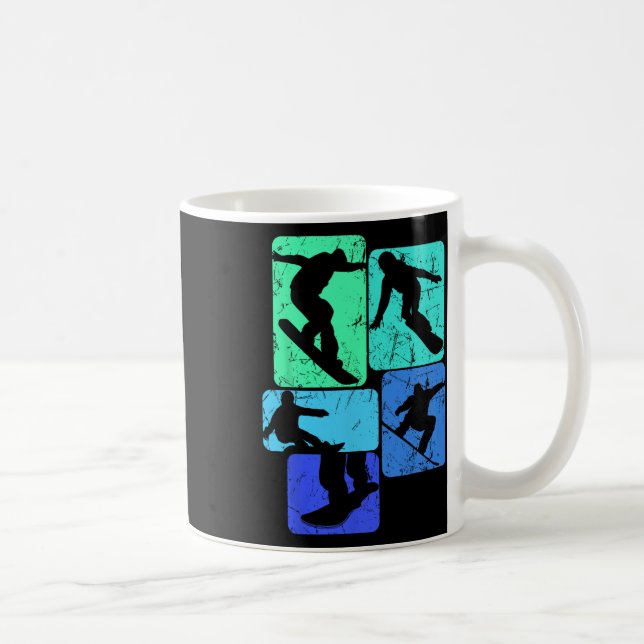 Coola Snowboarder Apparat och Gift Ideas Snowboard Kaffemugg (Höger)