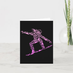 Coola Snowboarder Apparat och Gift Ideas Women Gir Kort