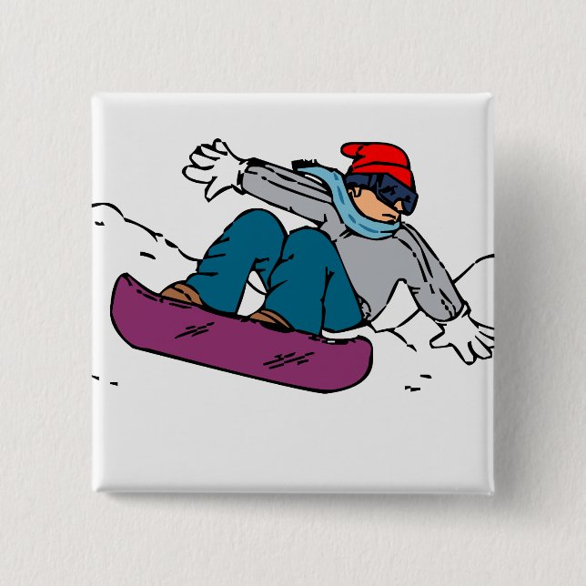 Coola Snowboarder | gåva av snowboardingbatt | Vin Knapp (Framsida)