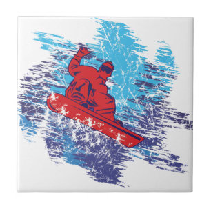 Coola Snowboarder Kakelplatta