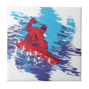 Coola Snowboarder Kakelplatta