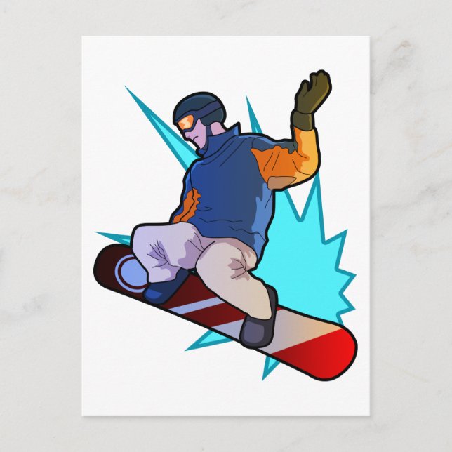 Coola Snowboarder Winter Sports Gift Vykort (Framsida)
