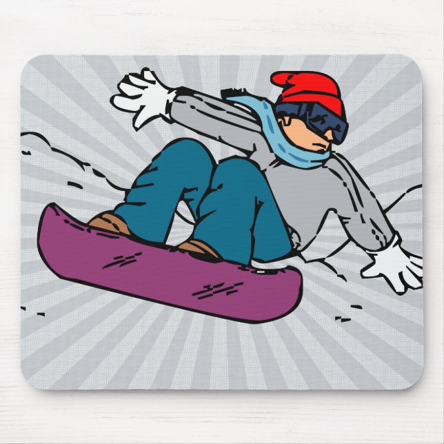 Coola Snowboarding | älskare med snöbräde |snöpapp Musmatta (Framsidan)