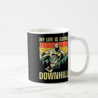 Coola Snowboarding Art För manar kvinnor Snowboard Kaffemugg