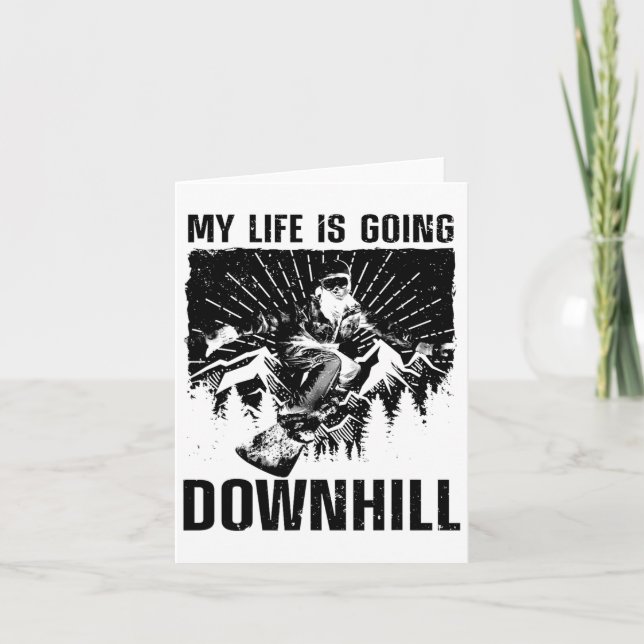 Coola Snowboarding Art För manar kvinnor Snowboard Kort (Framsida)