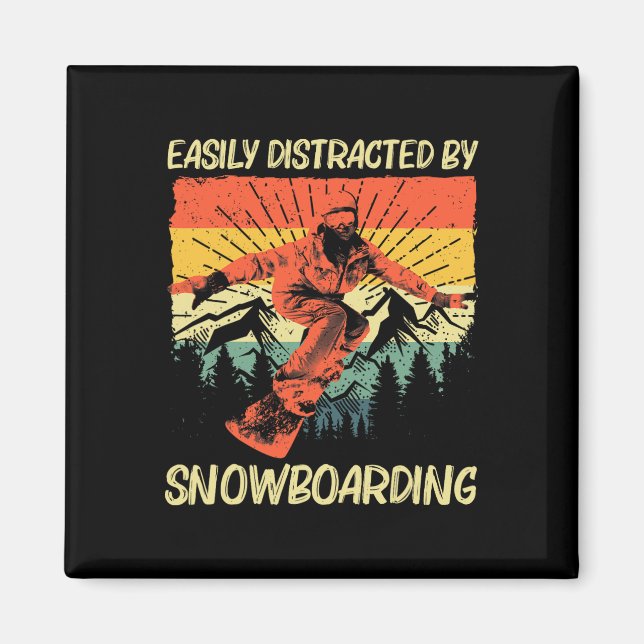 Coola Snowboarding Design För manar Women Snowboar Magnet (Framsidan)