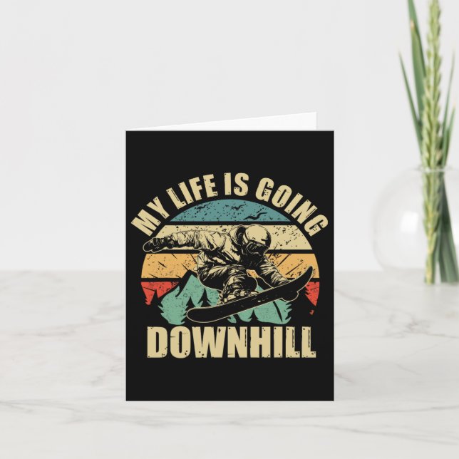 Coola Snowboarding Mitt liv går bakåt Kort (Framsida)