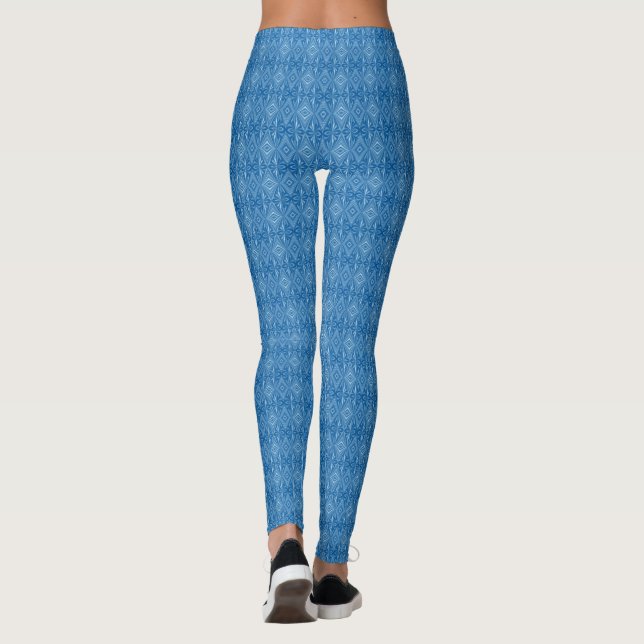 Coola Snyggt Blue Mönster Leggings (Baksida)