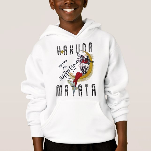 Coola Snyggt Hakuna Matata Lycklig Ställe T Shirt (Framsida)
