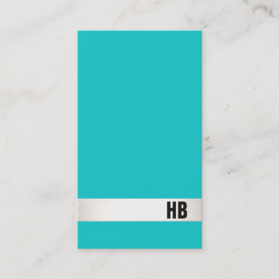 Coola Snyggt Professionell Monogram turkos Blue Visitkort