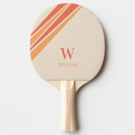 Coola Snyggt Retro Rand Monogram Namn Pingisracket