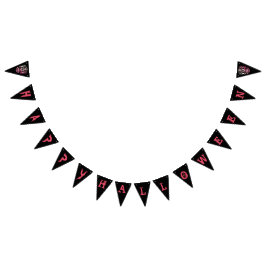 Coola snyggt skalle Halloween fest buntbanderoll Vimplar