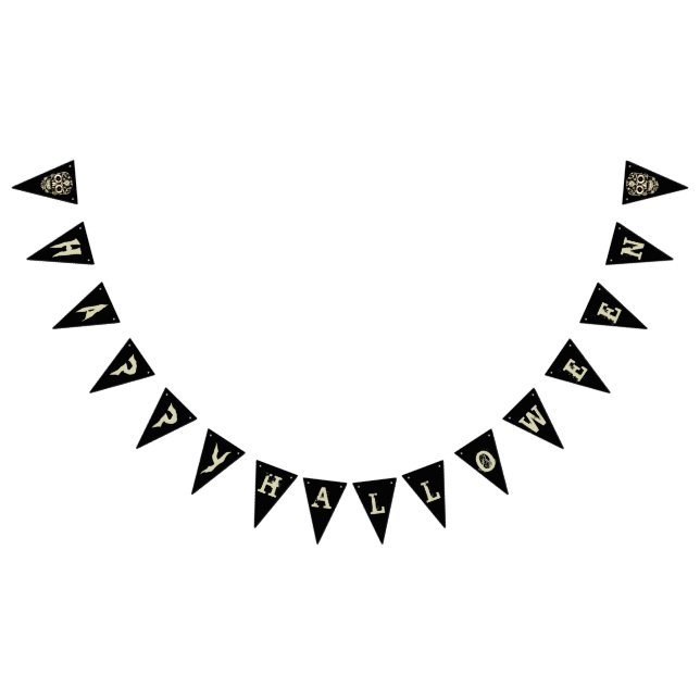 Coola snyggt skalle Halloween fest buntbanderoll Vimplar (Alla)