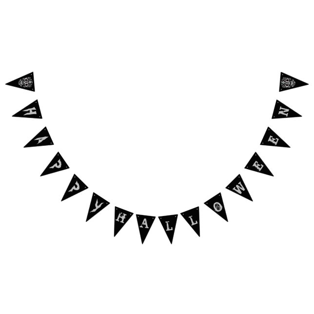 Coola snyggt skalle Halloween fest buntbanderoll Vimplar (Alla)