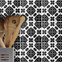 Coola Snyggt, svart och vit geometrisk Mönster