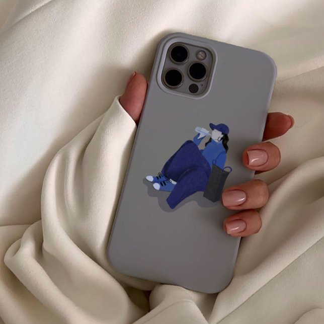 Coola Snyggt Tomboy Girl Illustration (Phone Case)