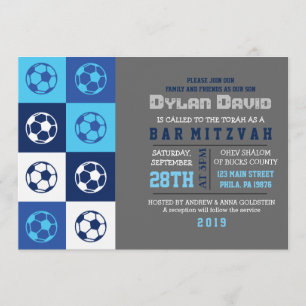 COOLA SOCCER Pub Mitzvah-inbjudan Inbjudningar