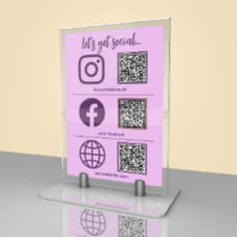 Coola Social-medietecken med QR-Bord-kort Bordsnummer