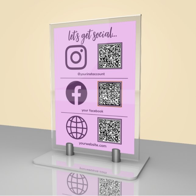 Coola Social-medietecken med QR-Bord-kort Bordsnummer (Skapare uppladdad)