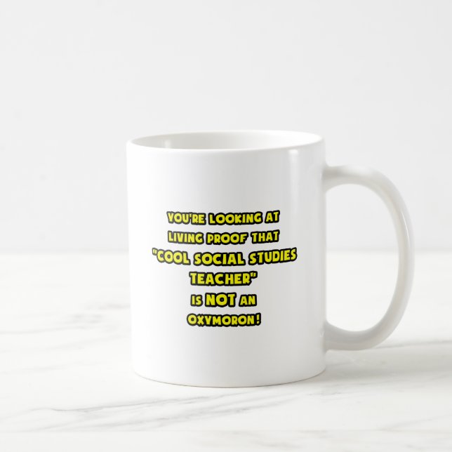 Coola Social studielärare är INTE Oxymoron Kaffemugg (Höger)