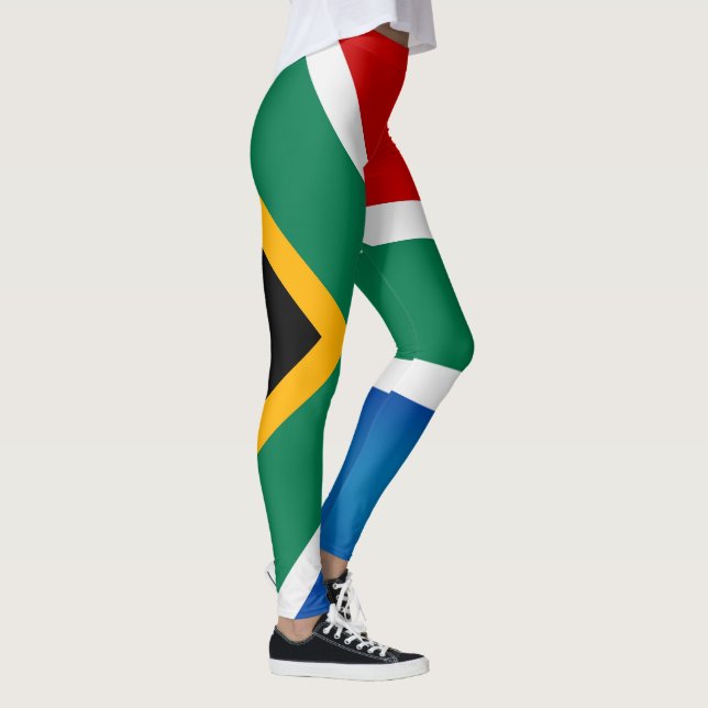 Coola södra Afrikan Flagga Mode Leggings (Höger)