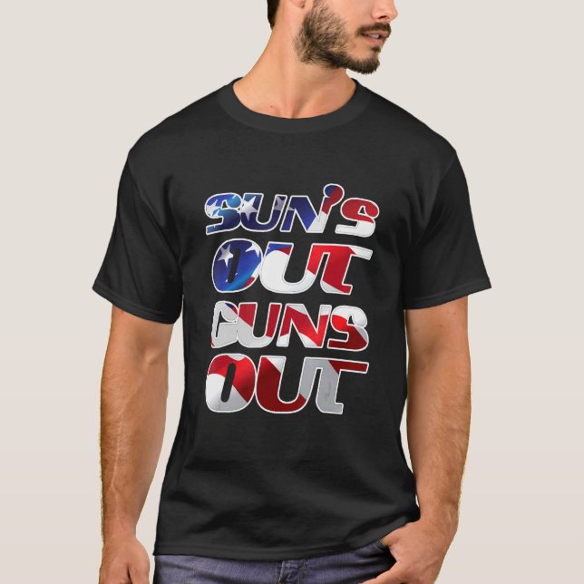 Coola Sol ut Guns ut Gym Fitness Workout America T Shirt (Framsida)