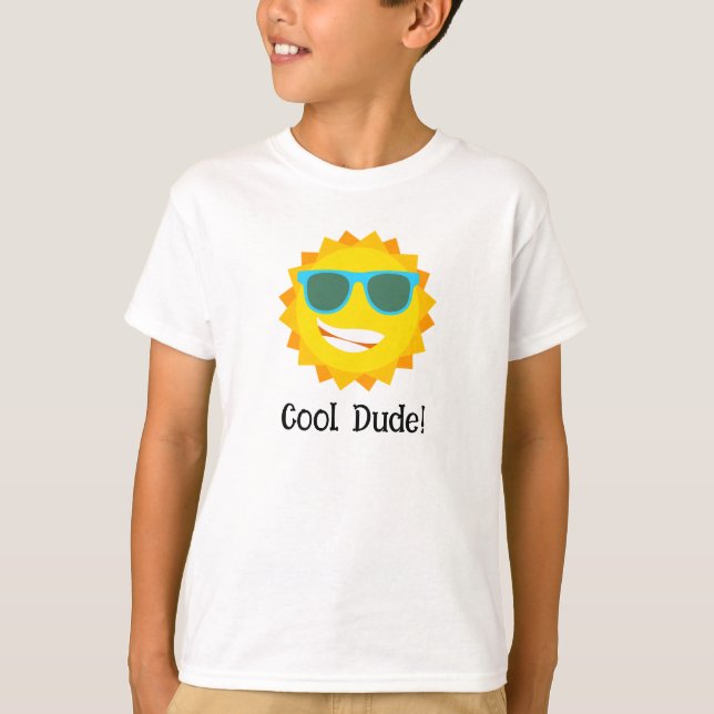 "Coola!" Solskin Tecknad T-shirt för Boy (Framsida)