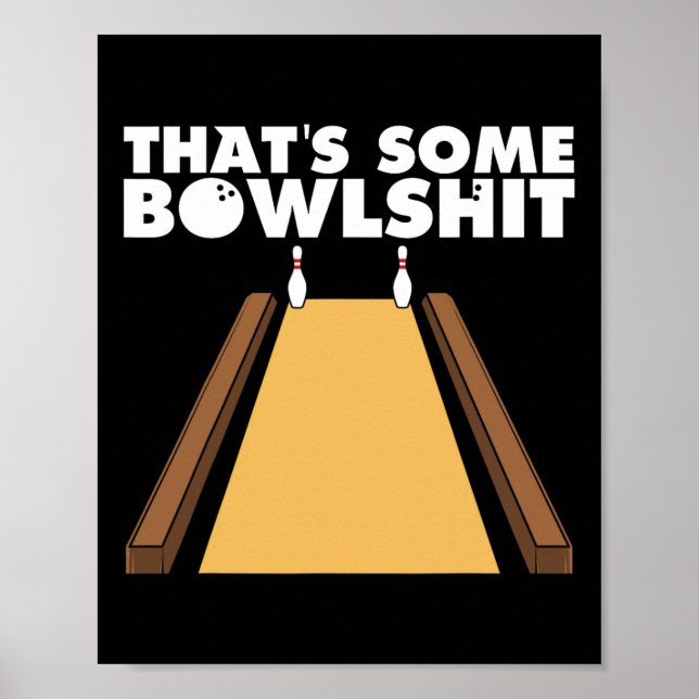 Coola som är lite Bowl Funny Bowling Gift För mana Poster (Framsidan)