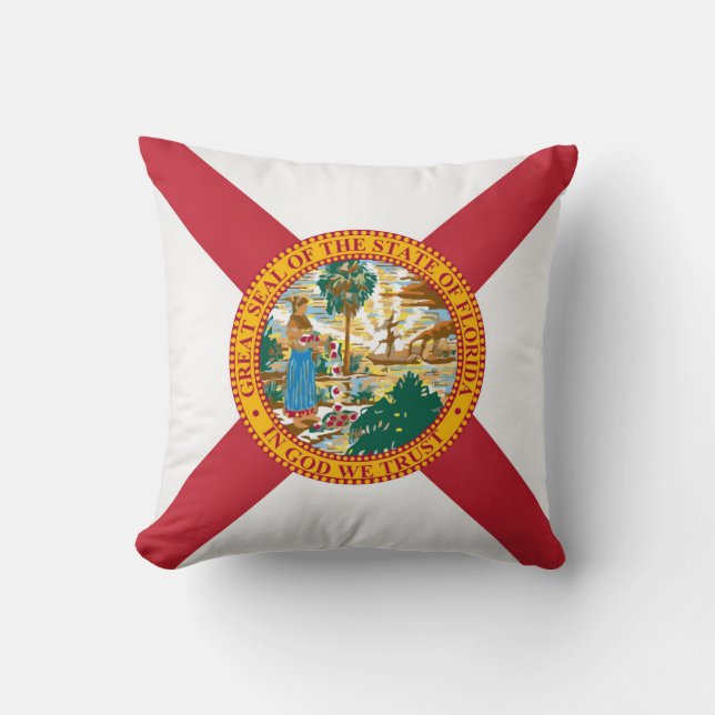 Coola som är statlig av den Florida flagga Kudde (Framsida)