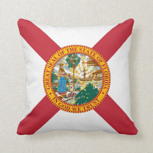 Coola som är statlig av den Florida flagga Kudde