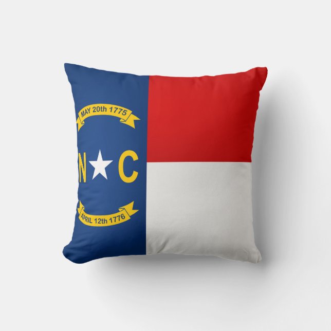 Coola som är statlig av den North Carolina flagga Kudde (Framsida)