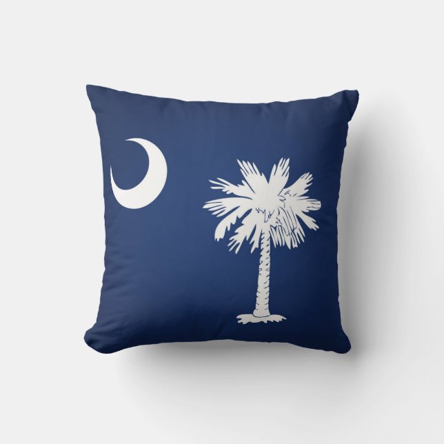 Coola som är statlig av den South Carolina flagga Kudde (Framsida)