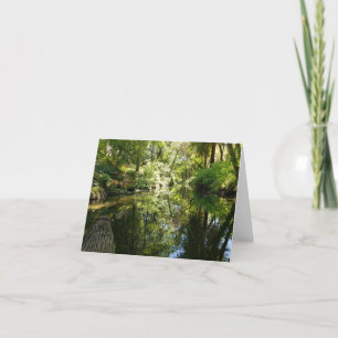 coola som avspeglar grönnotecard tack kort
