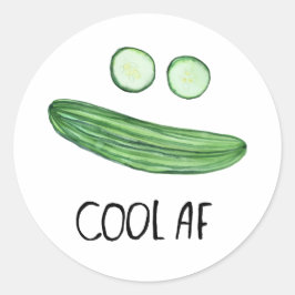 Coola som "Coola AF" Lättare vattenfärg Runt Klistermärke