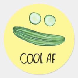 Coola som "Coola AF" Lättare vattenfärg Runt Klistermärke