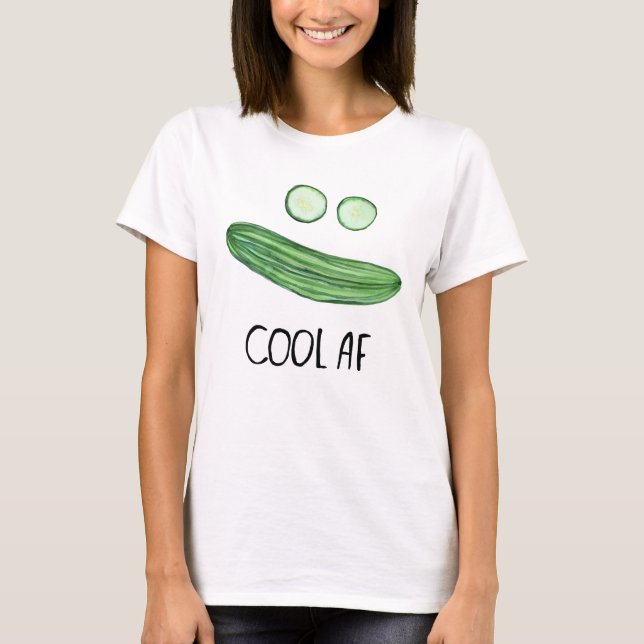 Coola som "Coola AF" Lättare vattenfärg T Shirt (Framsida)