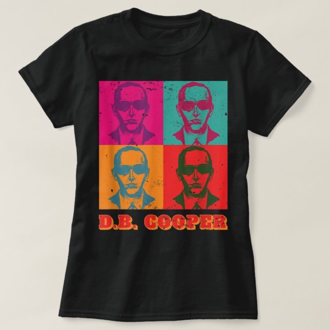 Coola som Db Cooper Pop Art 1971 Retro Skyjacking  T Shirt (Design framsida)