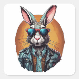 Coola som fästpunkt fyrkantigt klistermärke