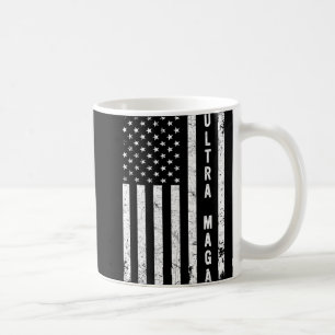 Coola som går ut i USA Black American Flagga Ult Kaffemugg