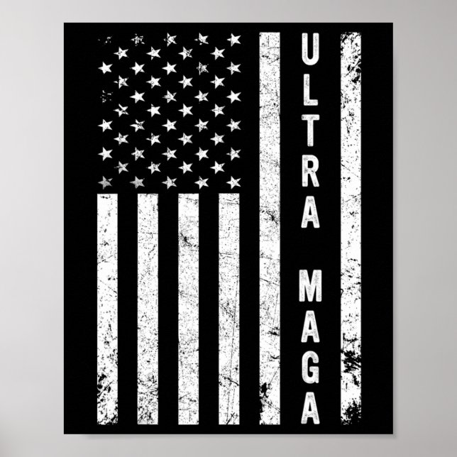 Coola som går ut i USA Black American Flagga Ult Poster (Framsidan)