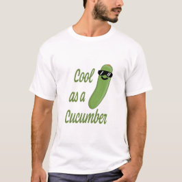 Coola som gurka! Cute Cucumber Tecknad T Shirt