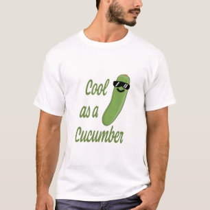 Coola som gurka! Cute Cucumber Tecknad T Shirt