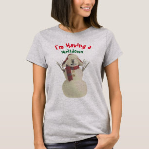 Coola som har en lustig snögubbe. t shirt