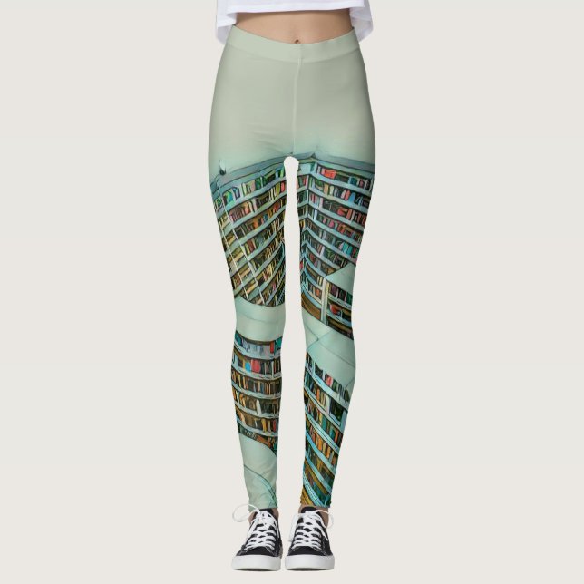 Coola som läser älskare-gåva leggings (Framsida)